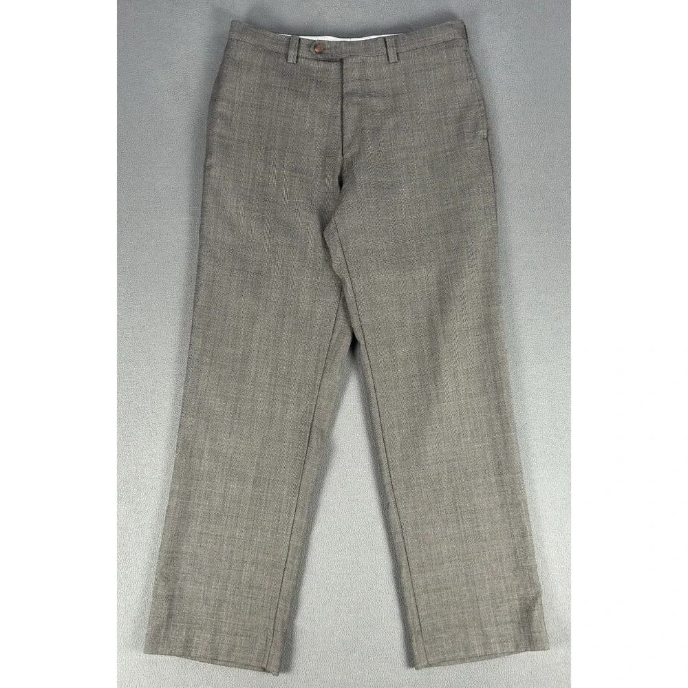 Lauren Ralph Lauren Pants Slacks Mens 33x32 Grey Glen Plaid Wool Old Money